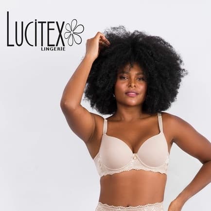 Sutiã Bojo Enjoy Sustentação Lucitex Soutien com Bojo e Renda Confortável