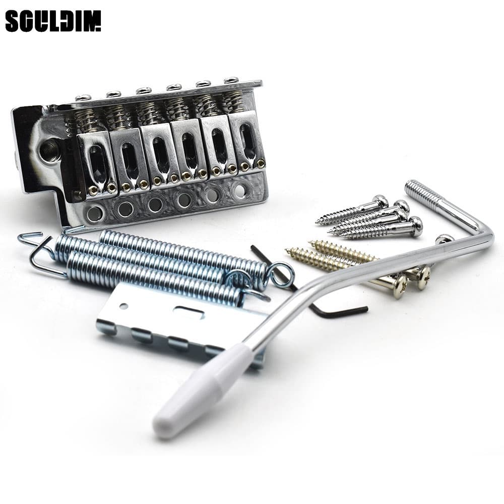 Sistema De Ponte Tremolo Única Para Guitarra Elétrica Com Sela De 6 Cordas Barra ST