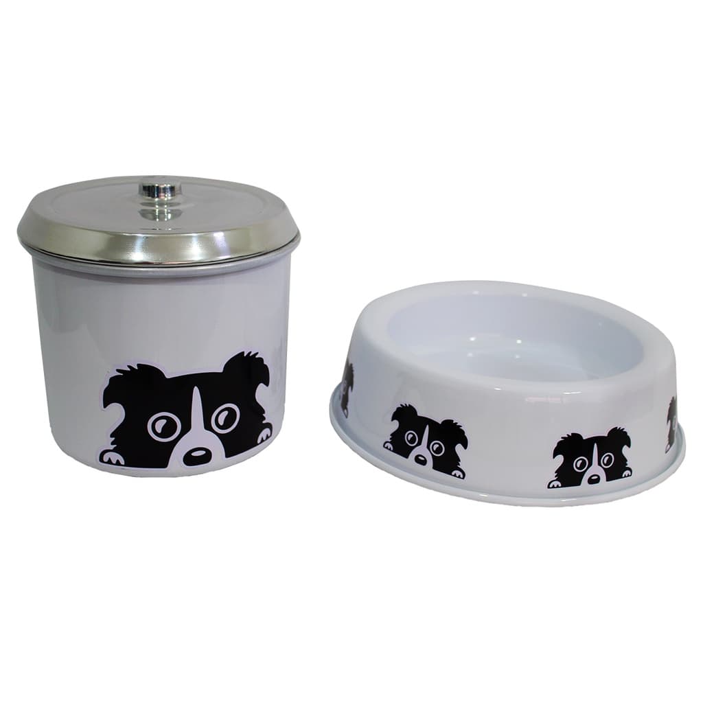 Pote Para Armazenagem De Ração 6l + Comedouro/bebedouro 1l