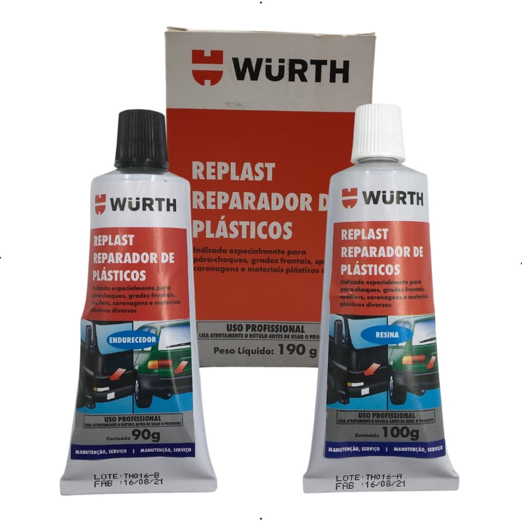 Replast Reparador de Plásticos 190g Wurth Uso Profissional
