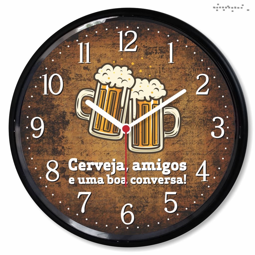 Relogio Parede Cerveja Amigos Decoracao Rustico Area Festa Churrasco Gourmet Presente Decorativo Cervejaria