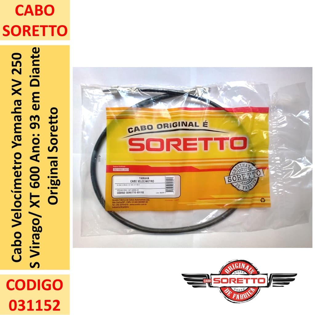 Cabo Velocímetro Yamaha Xv 250 S Virago/ Xt 600 Ano 1997