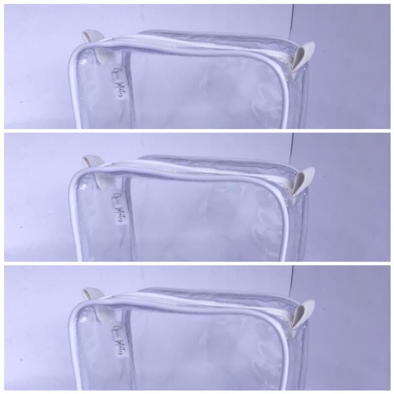 kit com 12 mini necessaire transparente