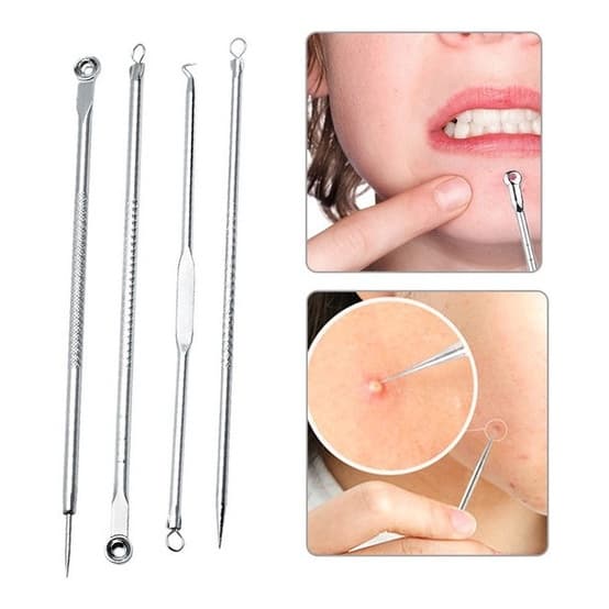 Extrator Removedor De Cravo E Espinha- Kit C/4 Peças Estojo