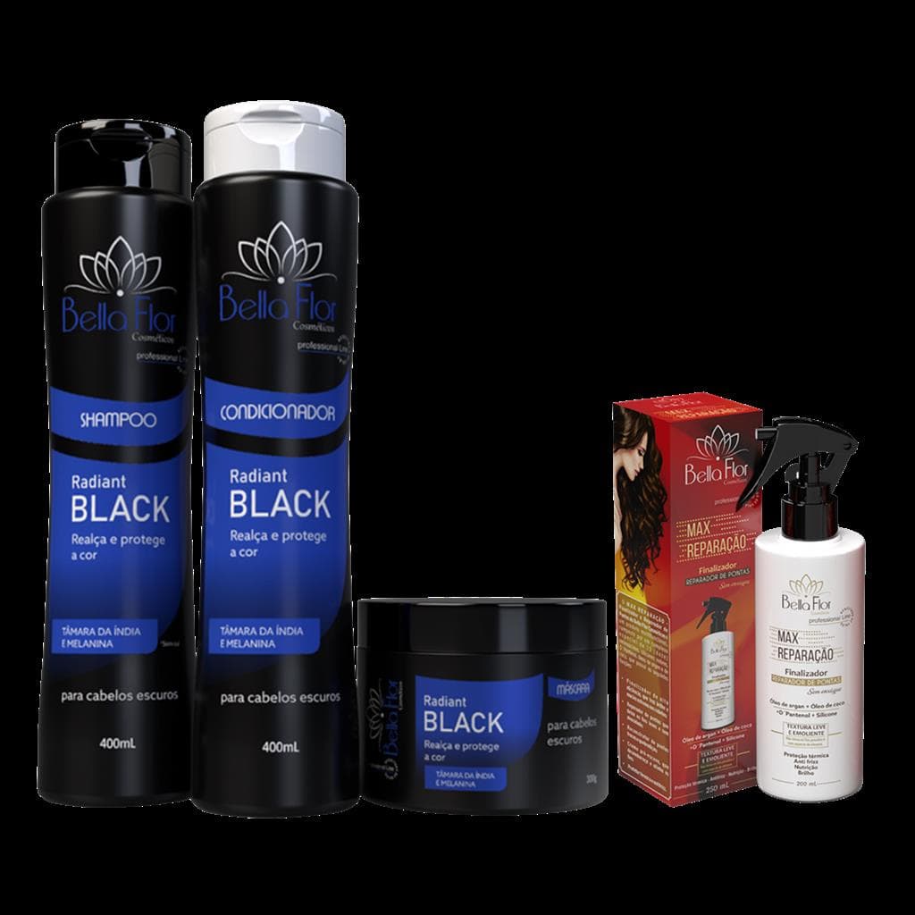Kit Capilar Black e Max Rep. 4 Produtos Profissionais