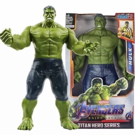 Hulk Boneco Articulado Grande 30 Cm Vingadores Com Luz E Som Envio Imediato