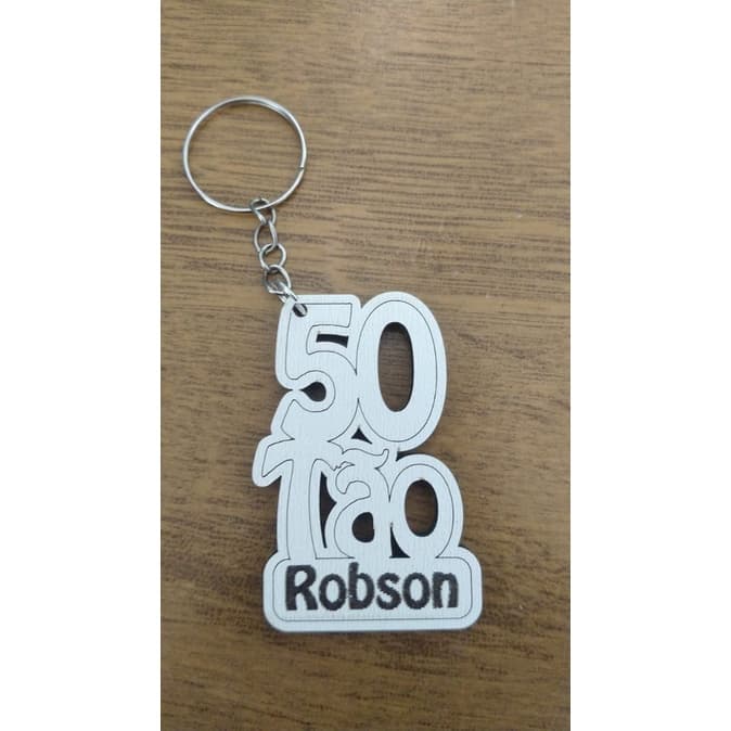 20 Chaveiro Para Comemoração De 50 Anos Lembrancinha Com Personalizado Em Mdf