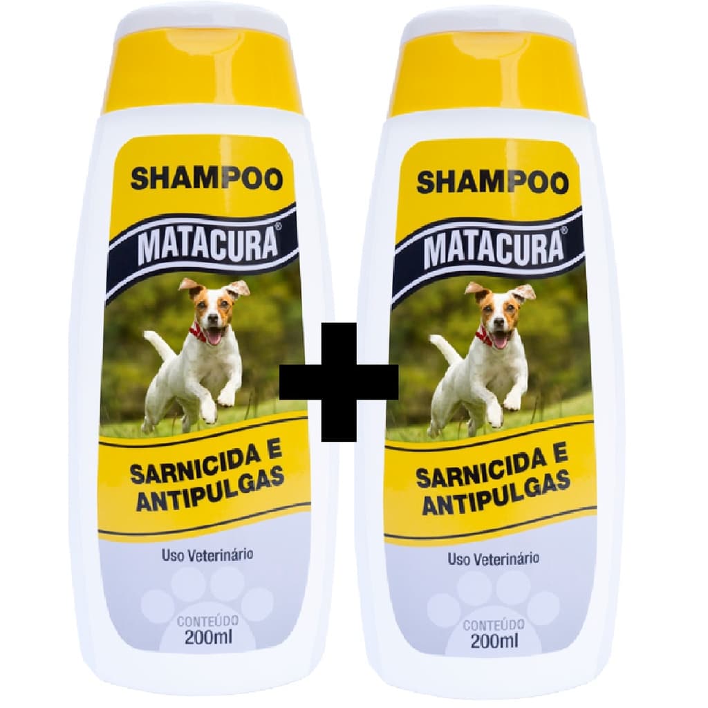 Kit 2X Shampoo Matacura 200ml animal cachorro