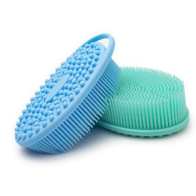 Escova De Silicone Para Banho Crianças Integração Táctil Bebês Massagem