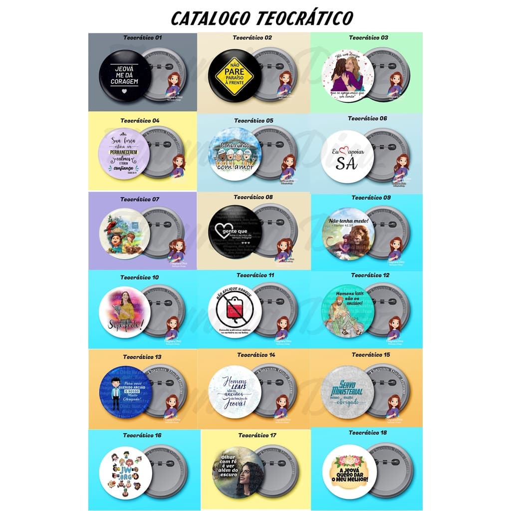 Bottons Teocrátivos JW NOVOS