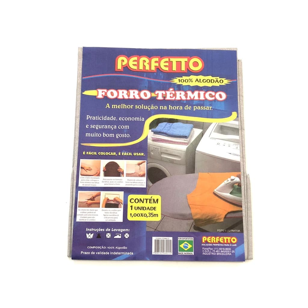 Forro Termico da Tabua de Passar Roupas Tamanhos Universal P 1,00x0,35m