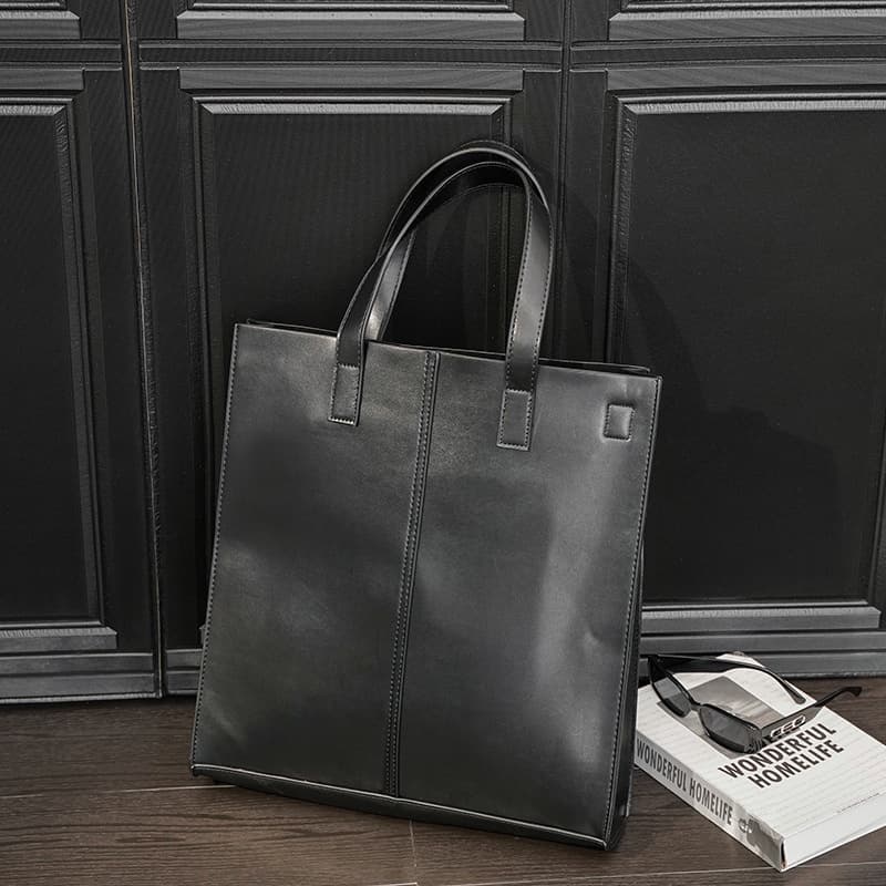 Sacola De Couro PU Bolsa Homem Sling Moda Masculina Retro Crossbody