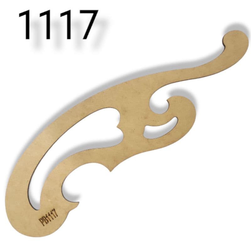 Régua Curva Francesa 1117 Mdf Costura Modelista Patchwork Promoção