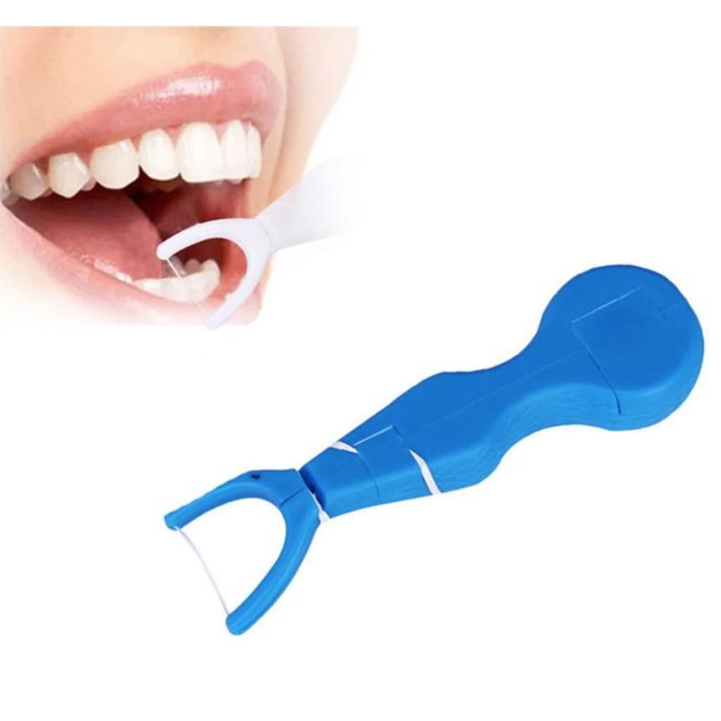 Fio Dental De Nylon De 30m Com Suporte Pro Ferramenta De Limpeza De Dentes Oral Cuidado