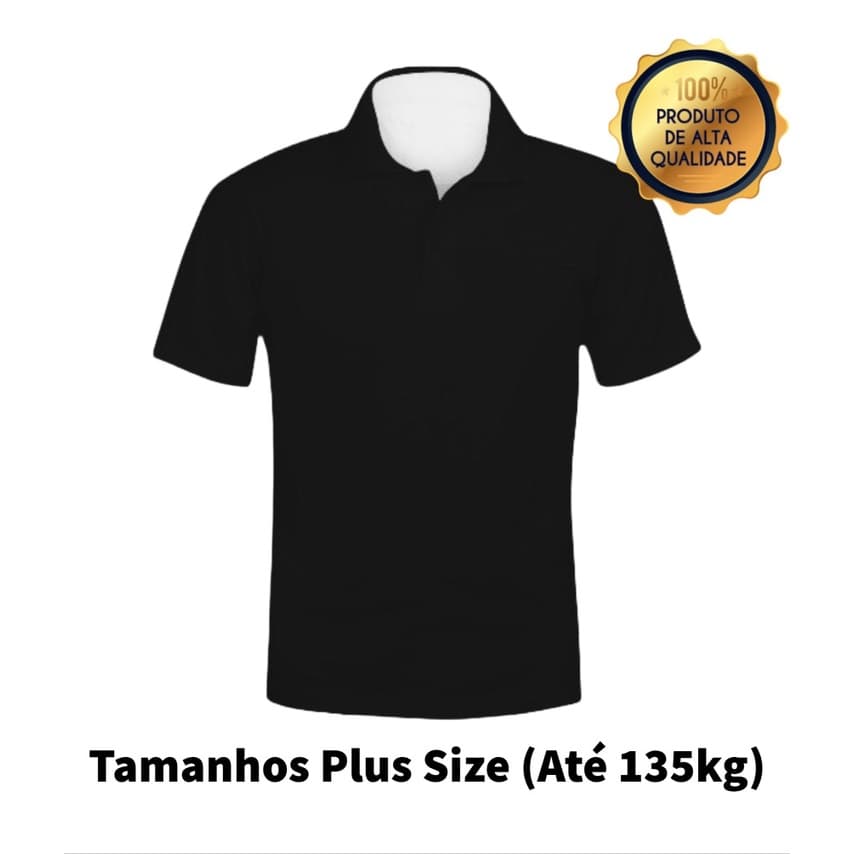 Camisa Gola Polo Masculina Plus Size 100% Algodão Premium 30.1 Uniforme Atacado Alta Qualidade