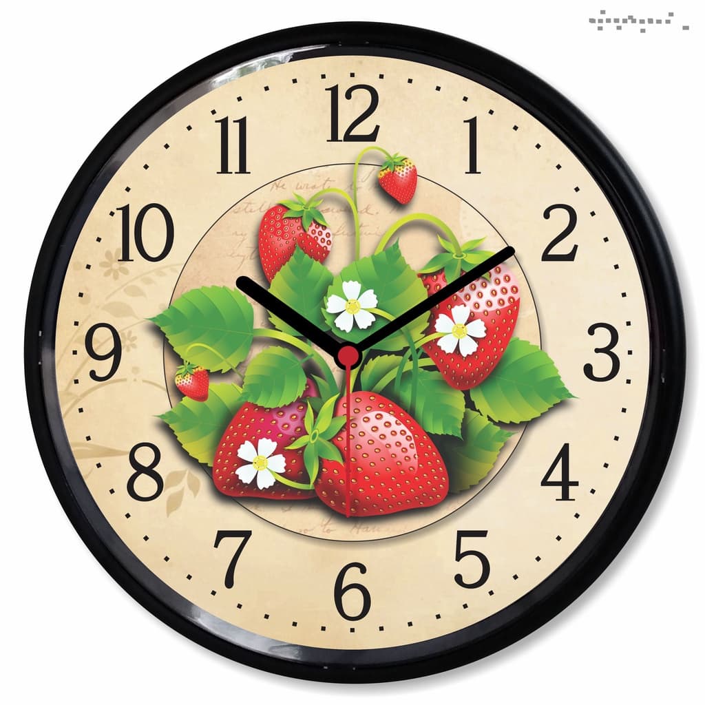 Relogio de Parede Morango Cozinha Sala Casa Decoracao Fruta Presente