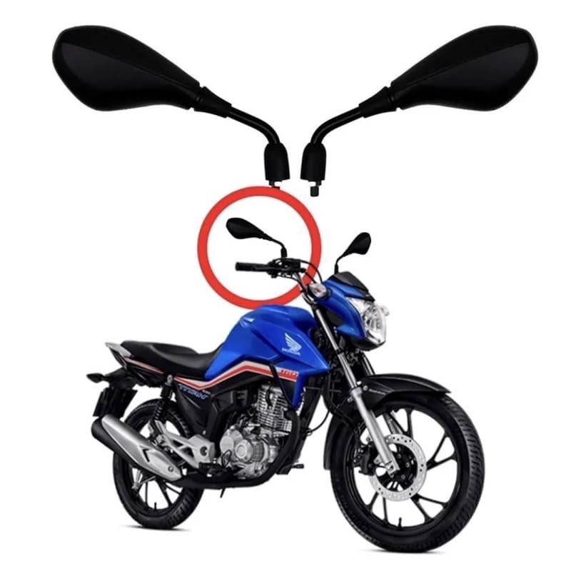 Par Retrovisor F800 Bmw Titan 150/125/160 Cbx250 Cb300 Biz125 Haste Longa