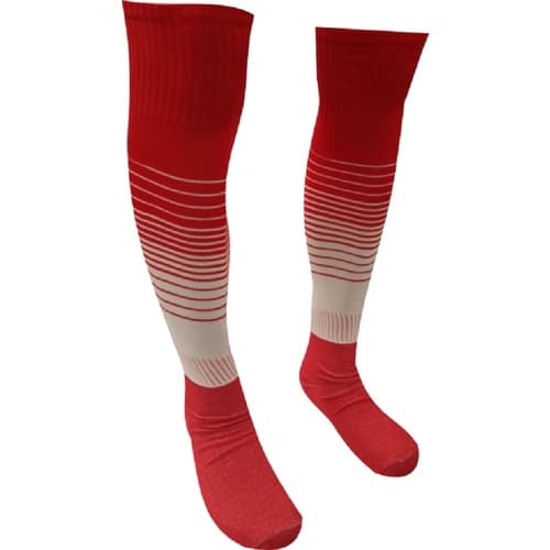 Kit 18 Pares Meião DE Futebol Degrade Vermelho C/ Branco adulto 38-43