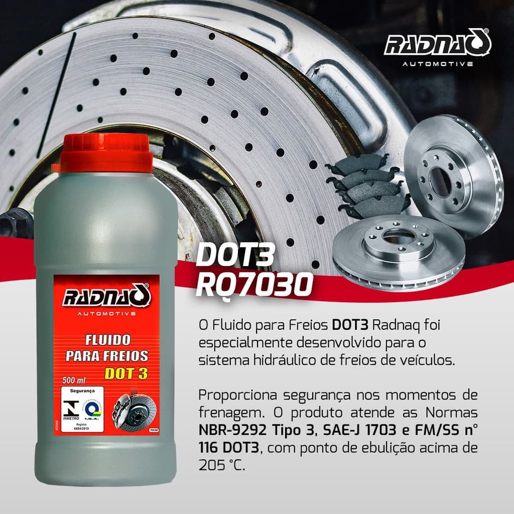 Fluído Para Freios Dot 3 (200 Ml) Radnaq