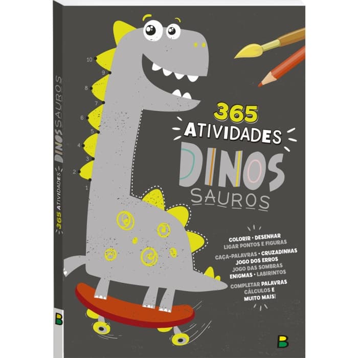 Livro 365 ATIVIDADES DE DINOSSAUROS Muita Diversão = VENHA NESSA!
