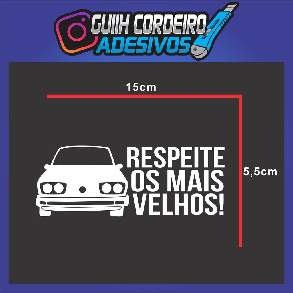 Adesivo Brasilia Respeite Os Mais Velhos