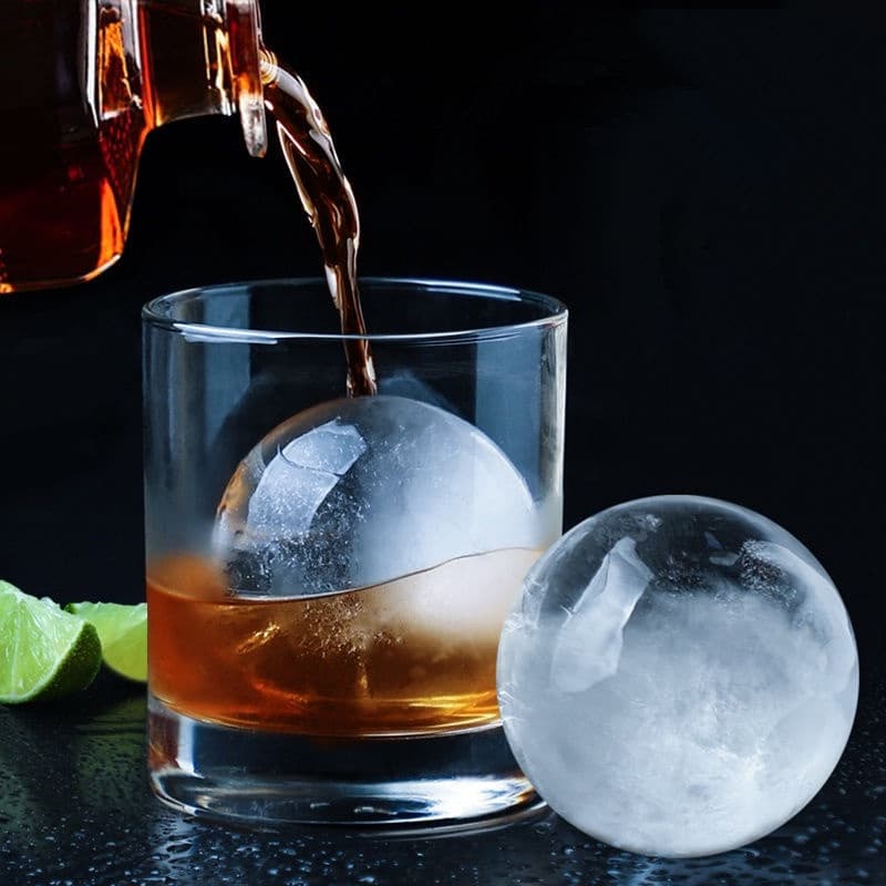 Forma De Gelo Redonda Esférica Molde Bola Esfera Bebida Whisky Bar