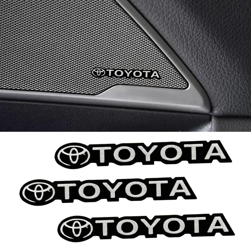 4/8pcs Alto-Falantes De Metal 3D De Alumínio Estéreo De Áudio Decorativo Adesivos Para Toyota VIos Yaris Corolla Cross Wish Revo CHR Avanza Fortuner Rush Wigo Innova Carro Acessórios