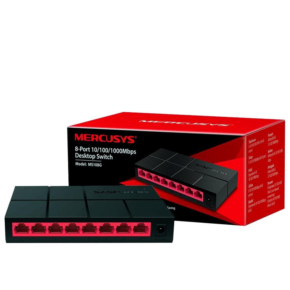 SWITCH 8 PORTAS MS108G 10 100 1000 MERCUSYS