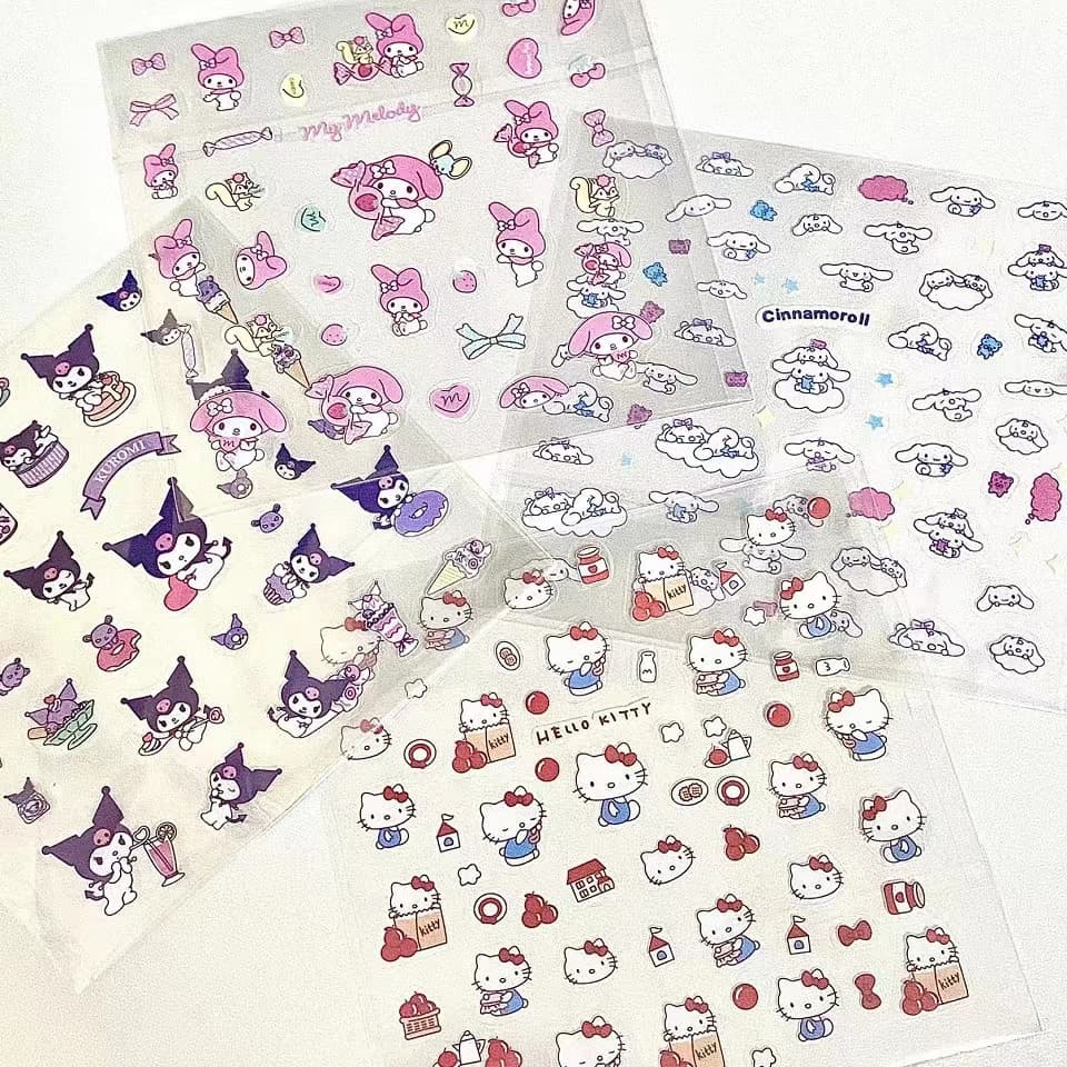 Adesivos Transparentes De Orelha Grande De Desenho Animado , Fofos Para Meninas , Gatos Criativos , À Prova D'água , Mat
