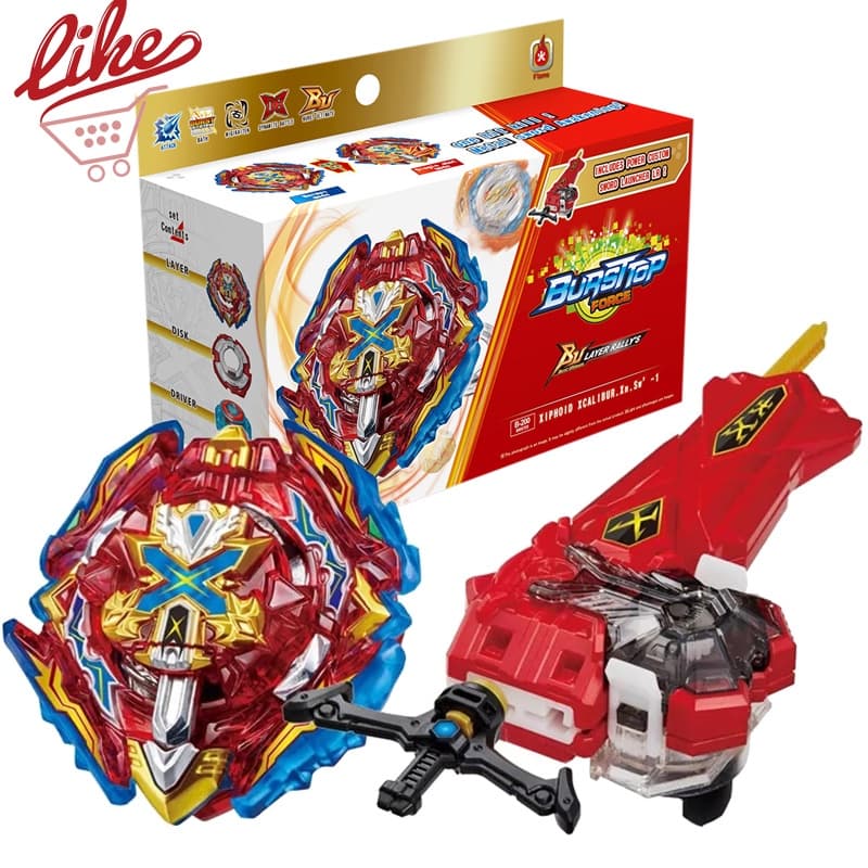 Spinning Tops Gyro BU B-200 Xiphoid Xcalibur with LR Sword Launcher Set Battle Ultimate Toys for Children