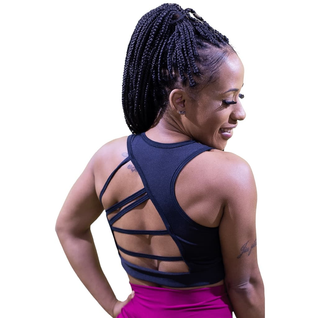 Top Tiras Preto Suplex Academia Diversos Tamanhos Para Malhar Fitness Plus Size