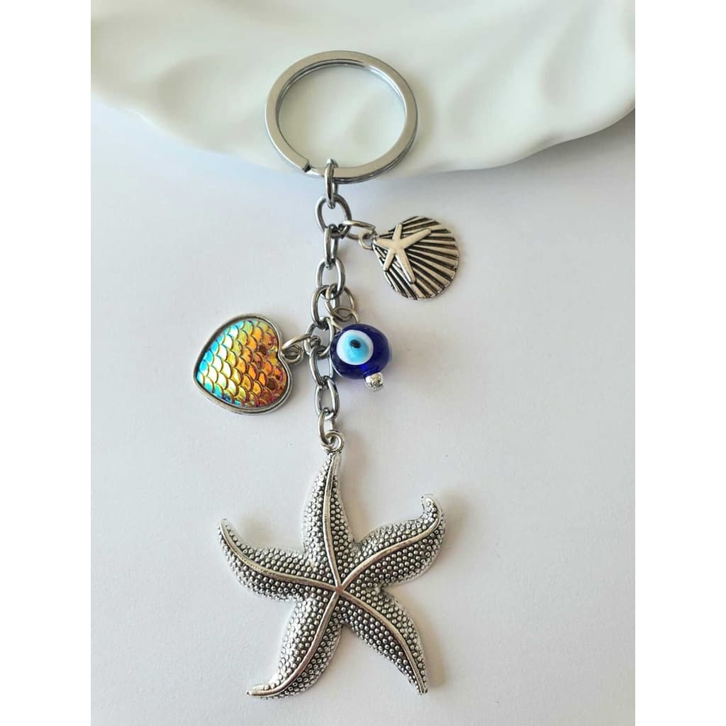 Chaveiro De metal Com Estrela Do mar
