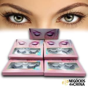 Combo Com 12 Cartelas Cílios HudaBela Revenda Sortidos, 3,5,10 Pares Cada