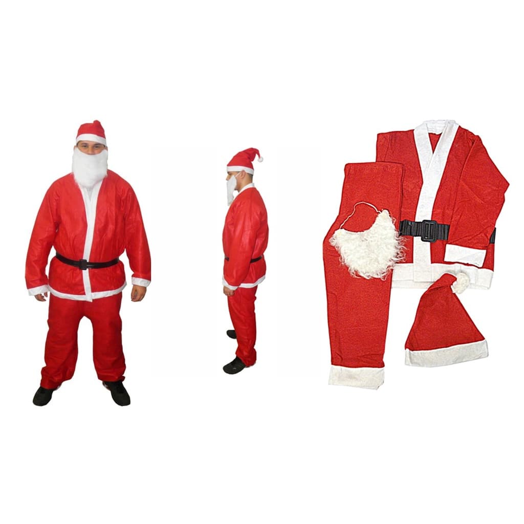 Roupa Papai Noel Completa Natal 5 Peças Feltro Promoção