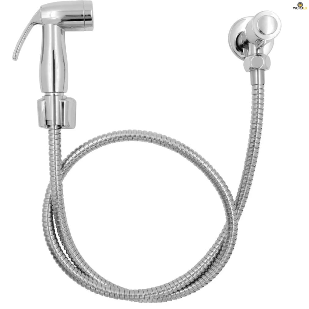 Kit Ducha Higiênica Luxo ABS Cromada + Registro Em Metal Acionamento 1/4 De Volta