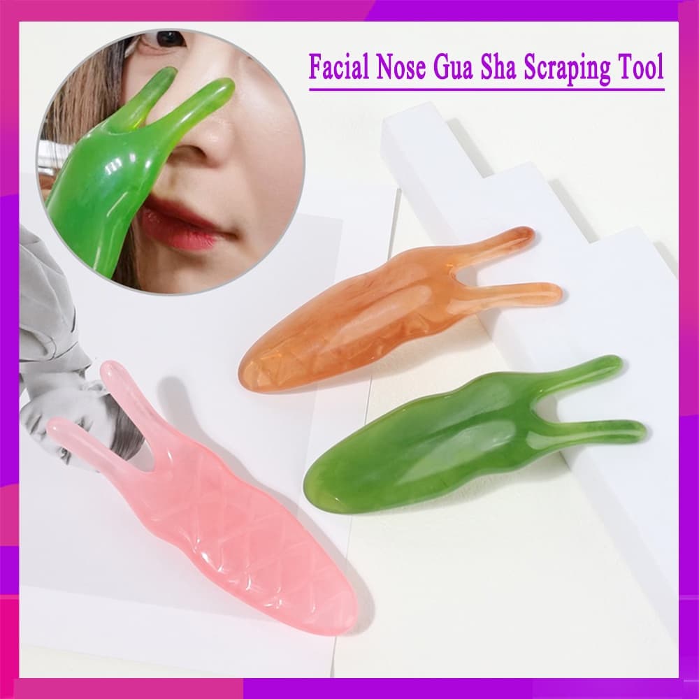 Resina Nariz Gua Sha Massageador Facial Emagrecimento Olho Massagem Levantamento Escultura Ferramenta