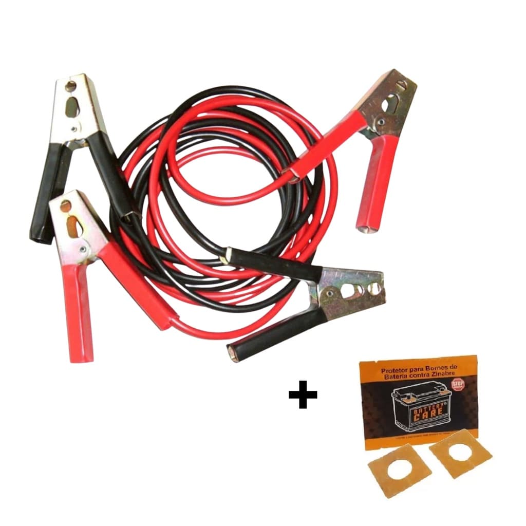 Kit Cabo Chupeta Bateria Carro Protetor Anti Zinabre