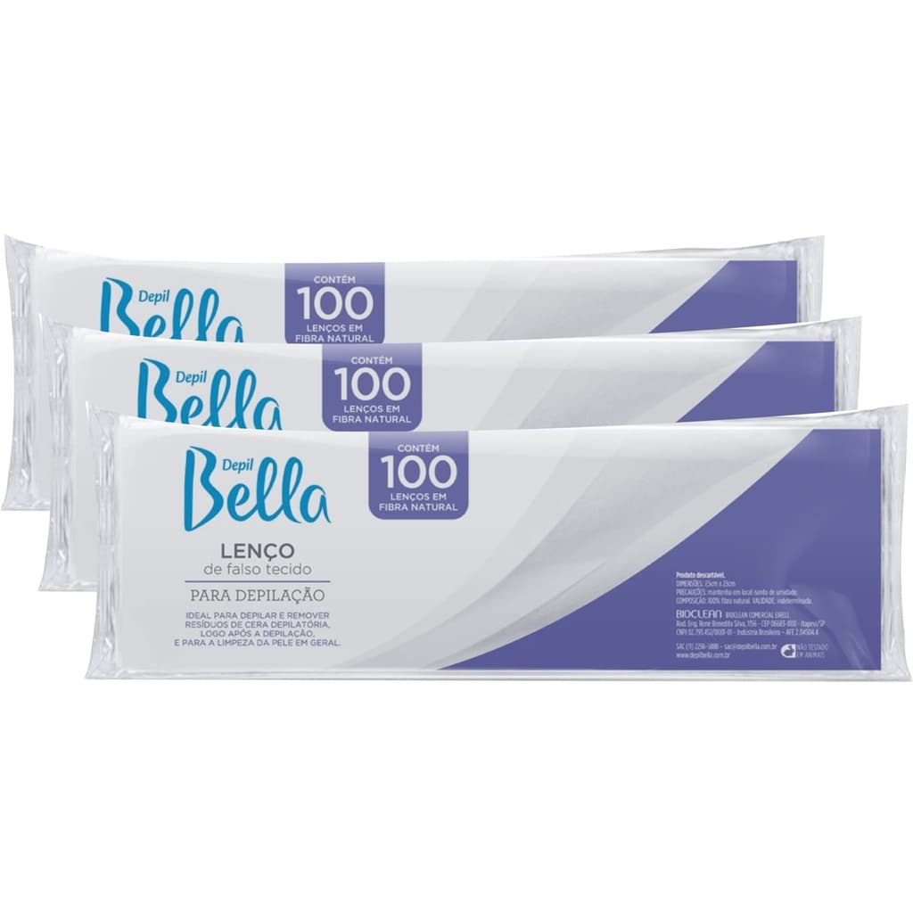 Papel para Depilacao Depil Bella c/300 Folhas Fibra Natural
