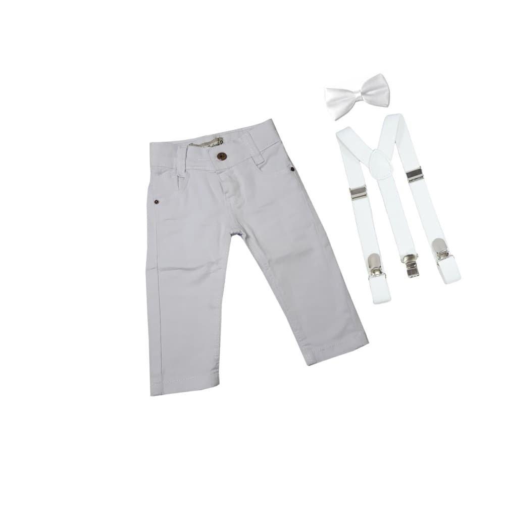 Calça Branca Infantil Bebê e Juvenil Batizado Apresentação Evangélica Menino