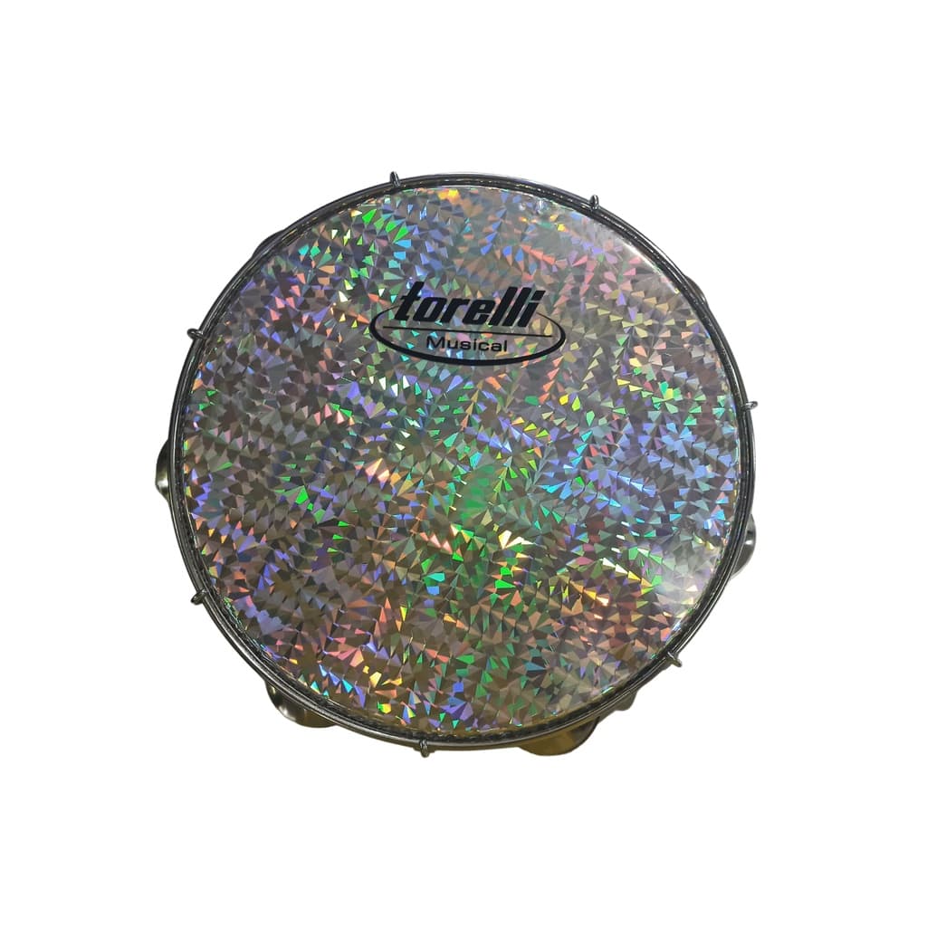 Pandeiro Torelli 10" Injetado Pele Holográfica TP 308 Preto