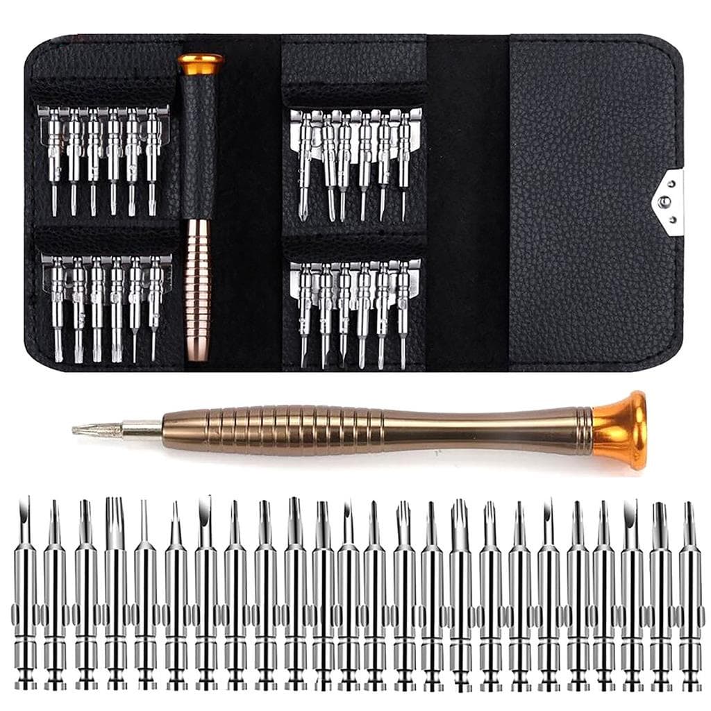 Jogo 24pcs Chaves De Precisão Torx Phillips Fenda Estrela Triangulo Bit Magnético