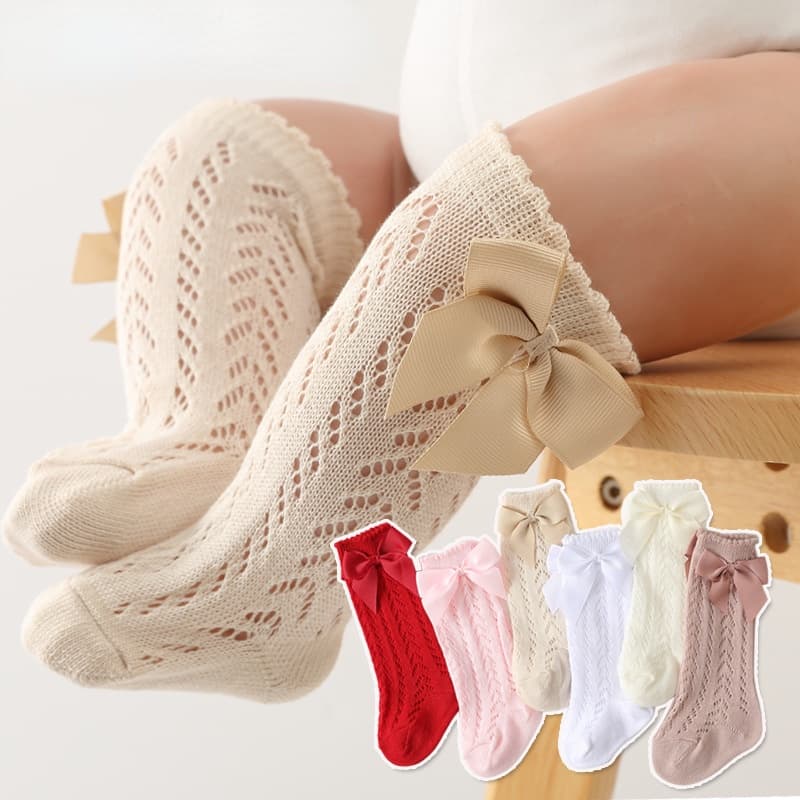 Meias De Bebê Ins Estilo Espanha Infantis Com Comprimento Oco Para O Joelho