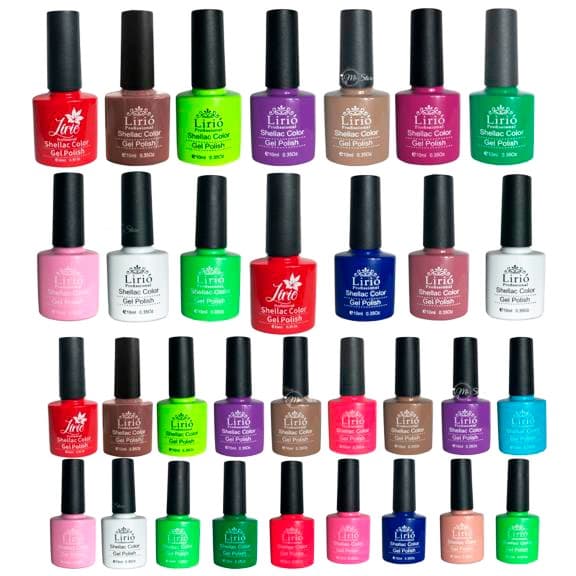 Kit 10 Esmaltes Gel Lirió Unhas Uv Led 10ml cada