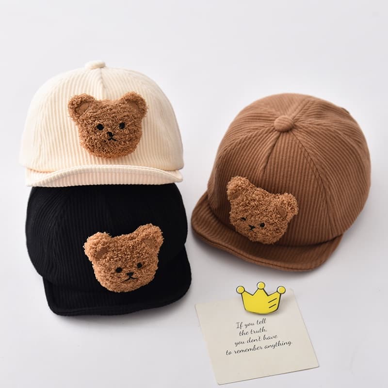 Boné De Basebol Bebê Urso De Desenho Animado Corduroy Meninas Criança Beanie Chapéu Toddler Presente