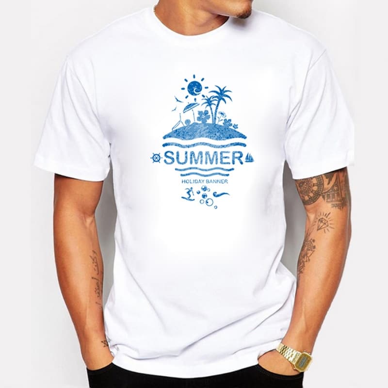 Camiseta Masculina Algodão 30.1 Estampada Verão Camisa Masculina