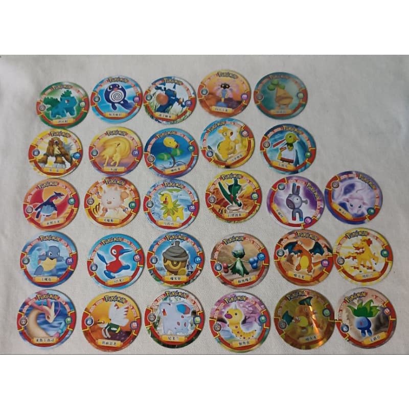 Kit 28 Tazos do Pokémon Importado Colecionável