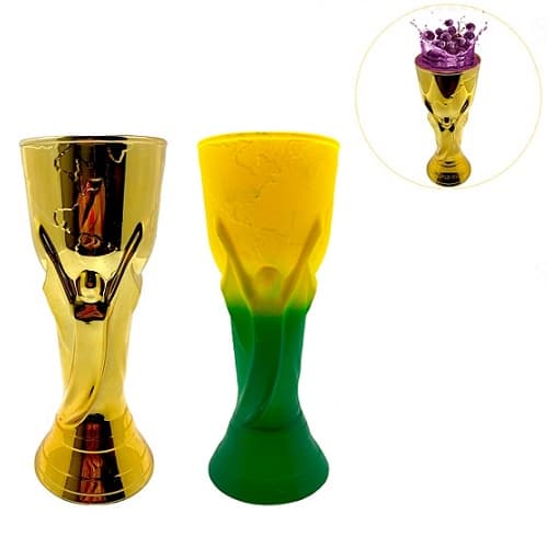 Copo Taça Copa Do Mundo Metalizada Decorado Para Bebidas- 01 Unidade
