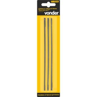 Lâmina para arco de serra tico-tico de 7", com 3 unidades, VONDER
