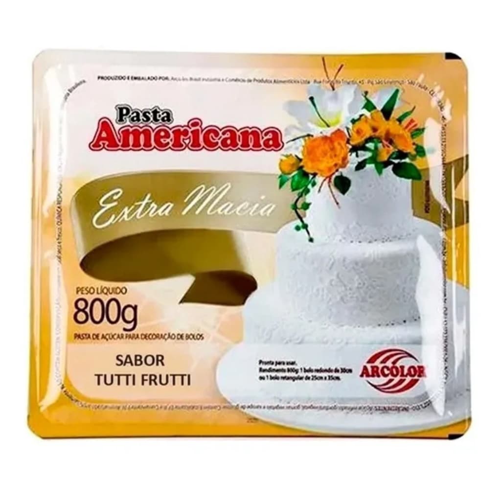 Pasta Americana Tutti Frutti Branca Arcolor 800gr