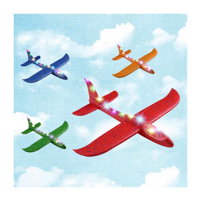 Avião De Brinquedo Plainador Lancamento Manual Com Luz de Led